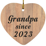 Grandpa Since 2023 - Heart Ornament C