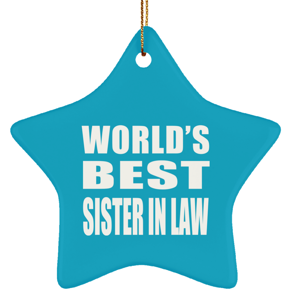 World's Best Sister In Law - Star Ornament