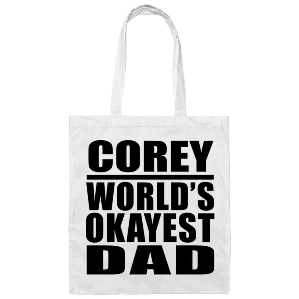 Corey World's Okayest Dad - Tote Bag White