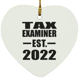 Tax Examiner Established EST. 2022 - Heart Ornament