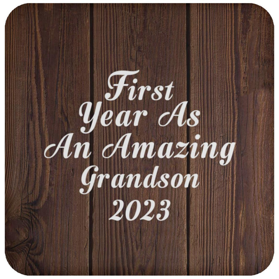 First Year As An Amazing Grandson 2023 - Drink Coaster D