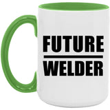 Future Welder - 15oz Accent Mug Green