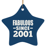 23rd Birthday Fabulous Since 2001 - Star Ornament
