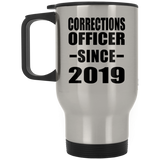 Corrections Officer Since 2019 - Silver Travel Mug