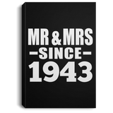 81st Anniversary Mr & Mrs Since 1943 - Canvas Portrait