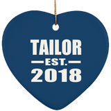 Tailor Established EST. 2018 - Heart Ornament