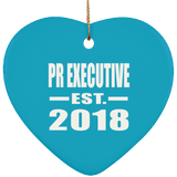 Pr Executive Established EST. 2018 - Heart Ornament