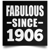 118th Birthday Fabulous Since 1906 - Poster Square