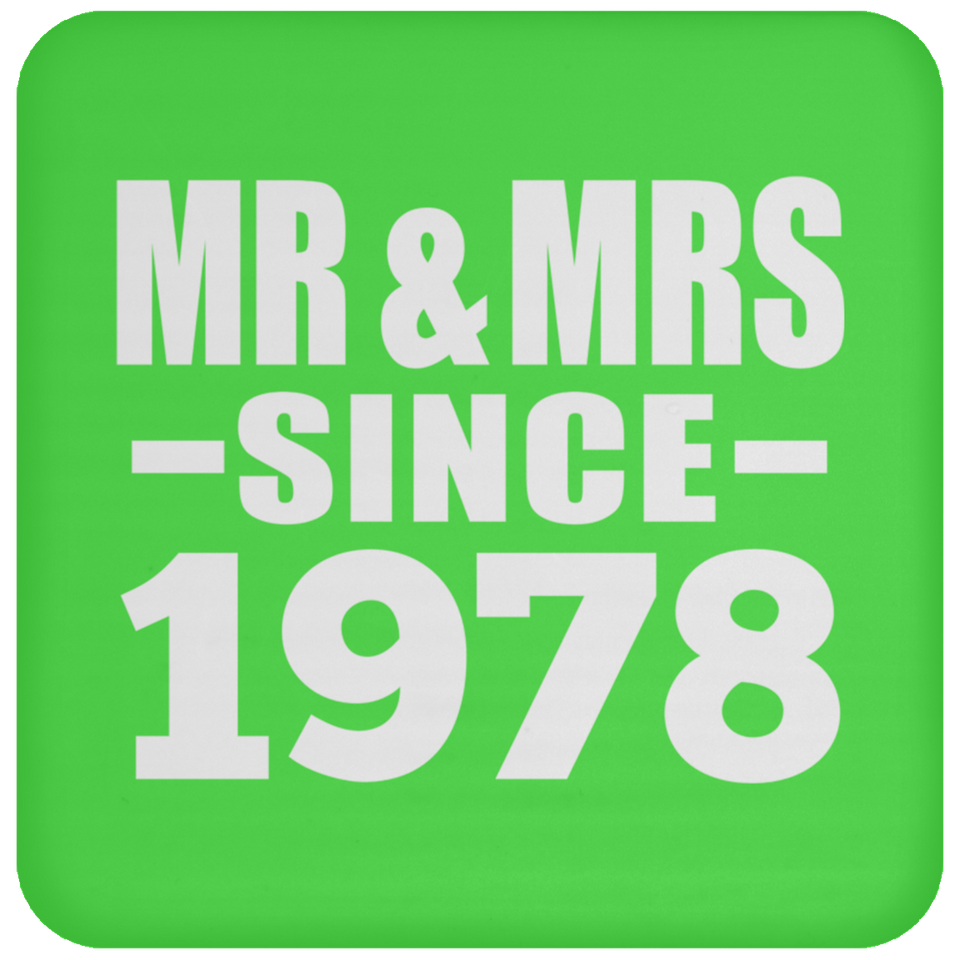 46th Anniversary Mr & Mrs Since 1978 - Drink Coaster