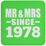 46th Anniversary Mr & Mrs Since 1978 - Drink Coaster