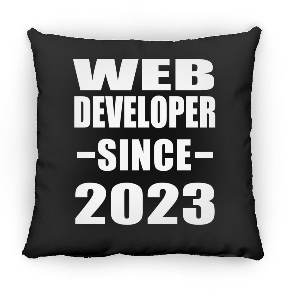 Web Developer Since 2023 - Throw Pillow Black