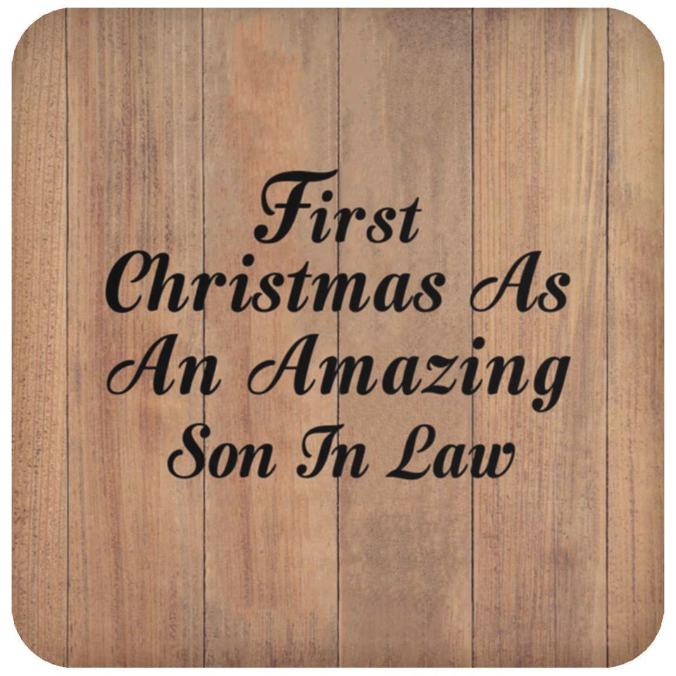 First Christmas As An Amazing Son In Law - Drink Coaster C