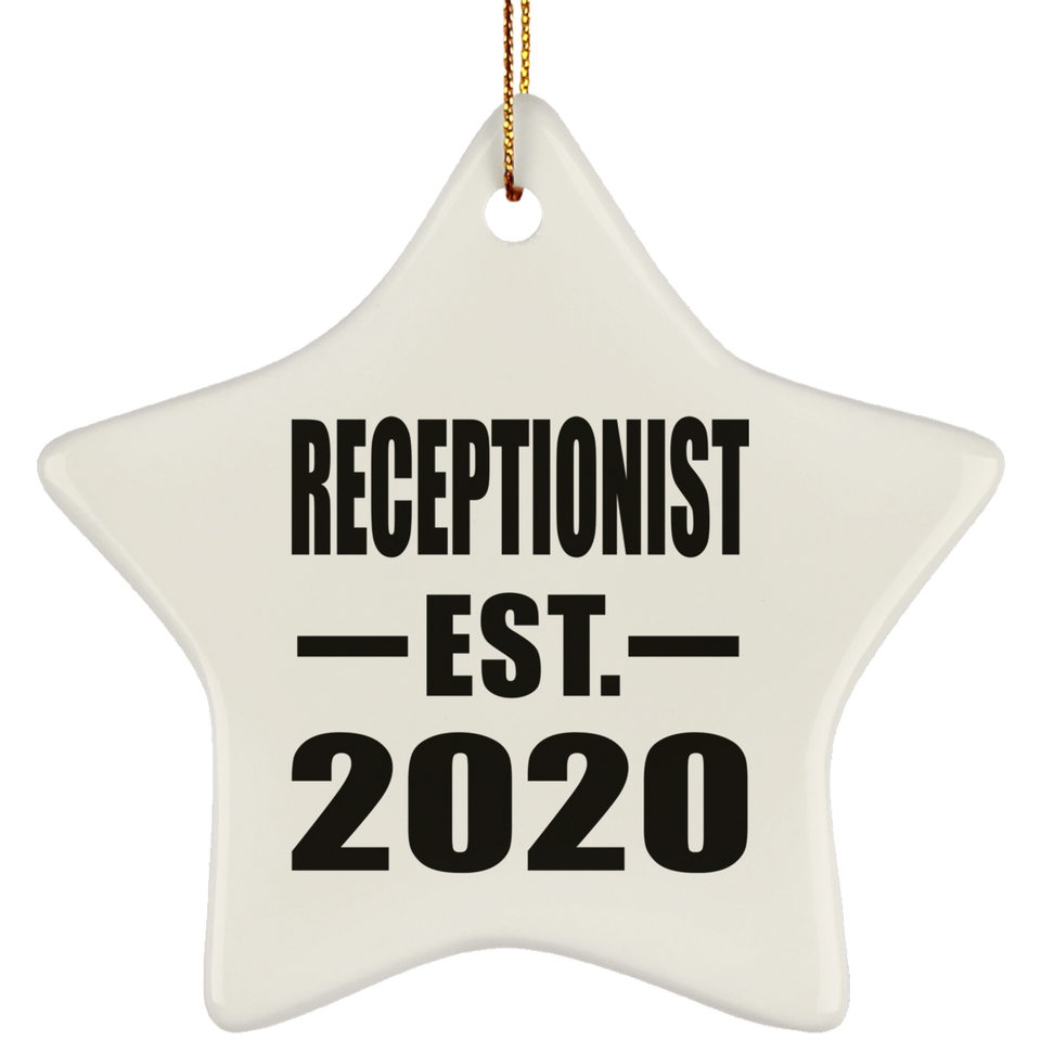 Receptionist Established EST. 2020 - Star Ornament
