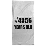 66th Birthday Square Root of 4356 Years Old - Hand Towel