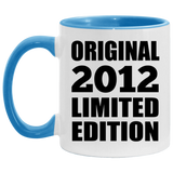 12th Birthday Original 2012 Limited Edition - 11oz Accent Mug Blue