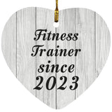 Fitness Trainer Since 2023 - Heart Ornament F