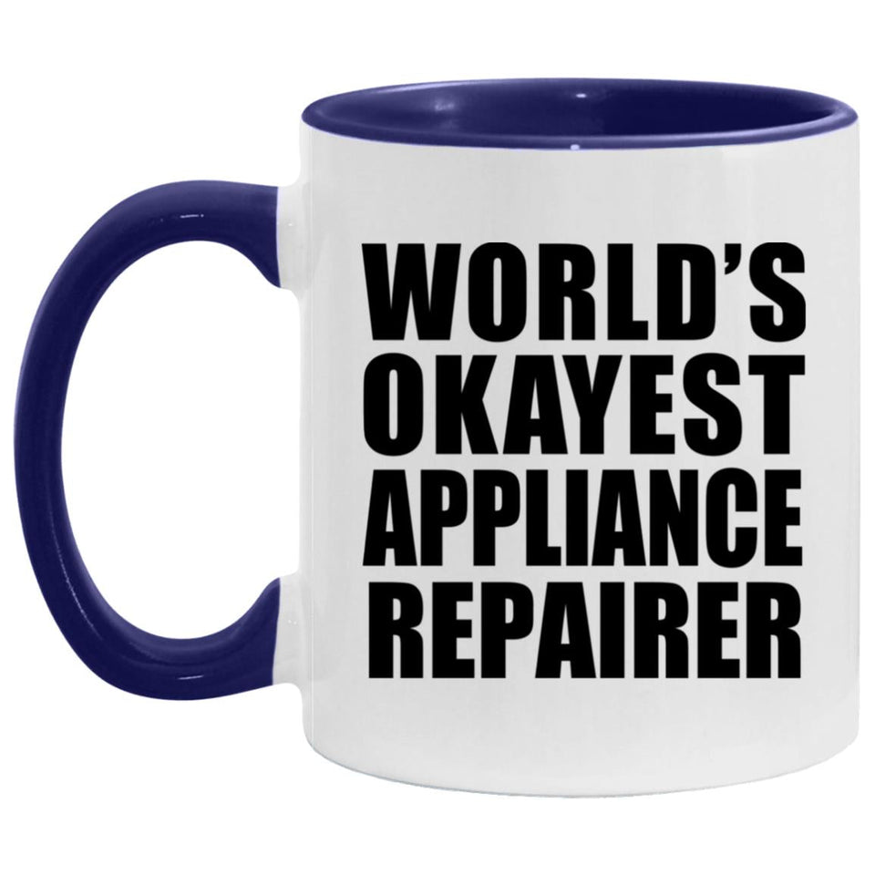 World's Okayest Appliance Repairer - 11oz Accent Mug Purple