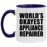 World's Okayest Appliance Repairer - 11oz Accent Mug Purple
