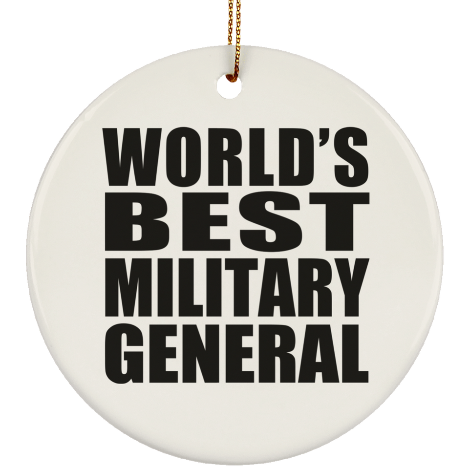 World's Best Military General - Circle Ornament