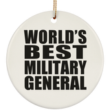 World's Best Military General - Circle Ornament