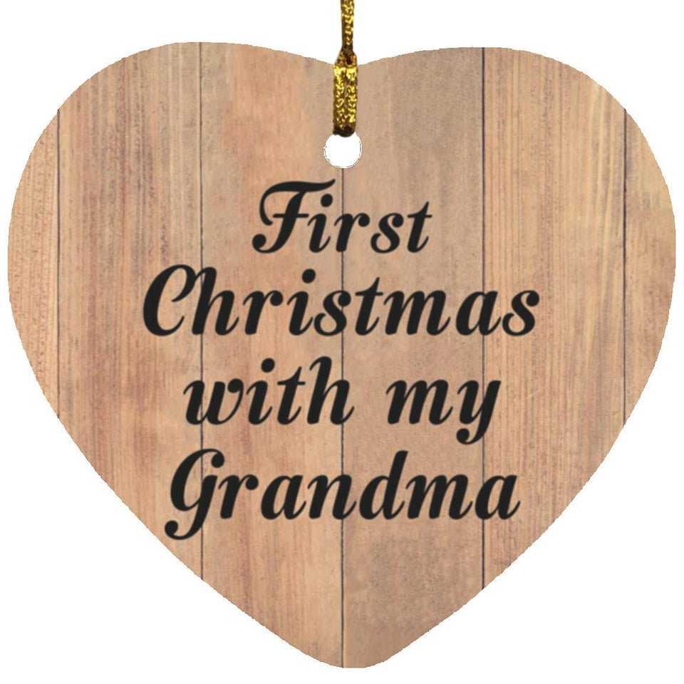 First Christmas With My Grandma - Heart Ornament C