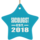 Sociologist Established EST. 2018 - Star Ornament