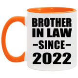 Brother In Law Since 2022 - 11oz Accent Mug Orange