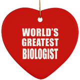 World's Greatest Biologist - Heart Ornament