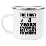 2nd Birthday Square Root of 4 Years of Childhood - 12oz Camping Mug