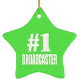 Number One #1 Broadcaster - Star Ornament