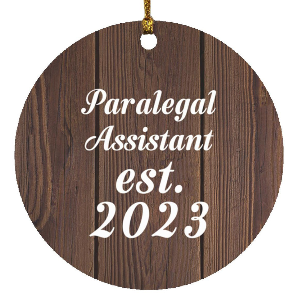 Paralegal Assistant Established Est. 2023 - Circle Ornament D
