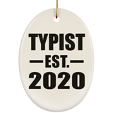 Typist Established EST. 2020 - Oval Ornament