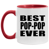 Best Pop-Pop Ever - 11oz Accent Mug Red