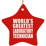 World's Greatest Laboratory Technician - Star Ornament