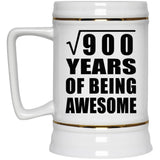 30th Birthday Square Root of 900 Years of Being Awesome - Beer Stein