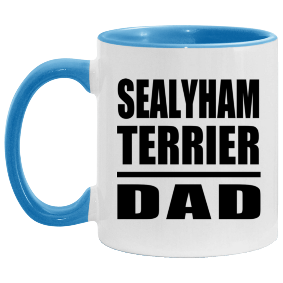 Sealyham Terrier Dad - 11oz Accent Mug Blue