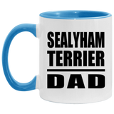 Sealyham Terrier Dad - 11oz Accent Mug Blue