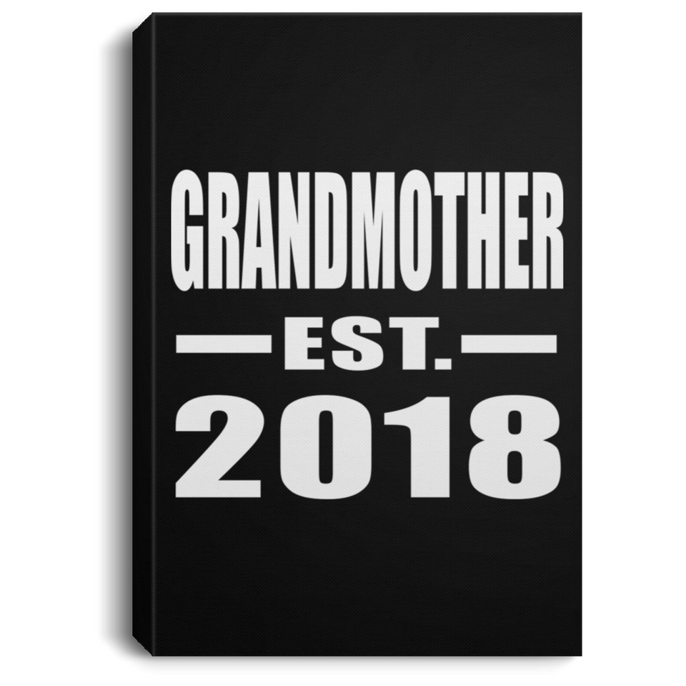 Grandmother Established EST. 2018 - Canvas Portrait