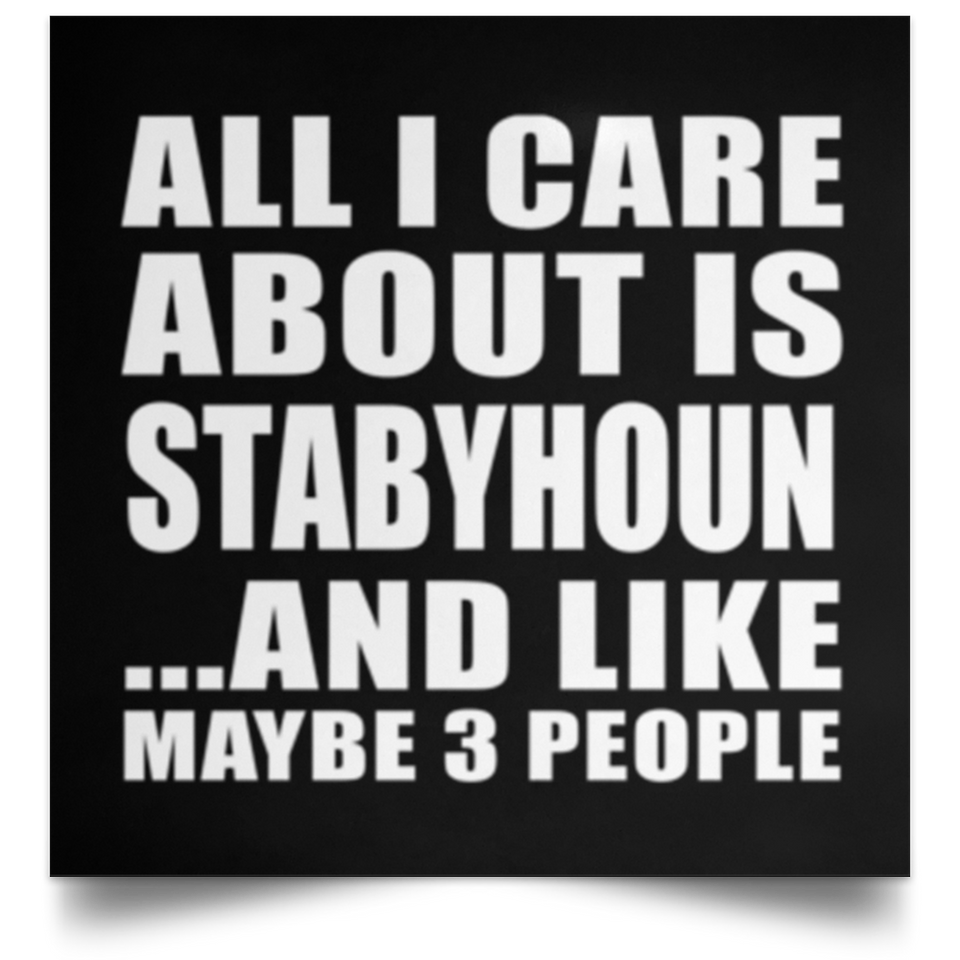 All I Care About Is Stabyhoun - Poster Square