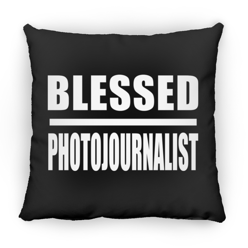 Blessed Photojournalist - Throw Pillow Black
