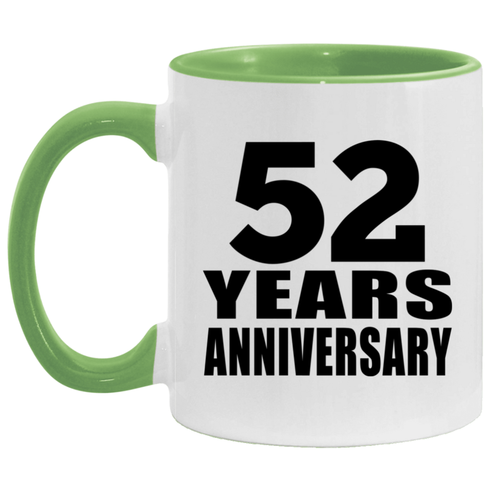 52nd Anniversary 52 Years - 11oz Accent Mug Green