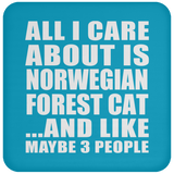 All I Care About Is Norwegian Forest Cat - Drink Coaster