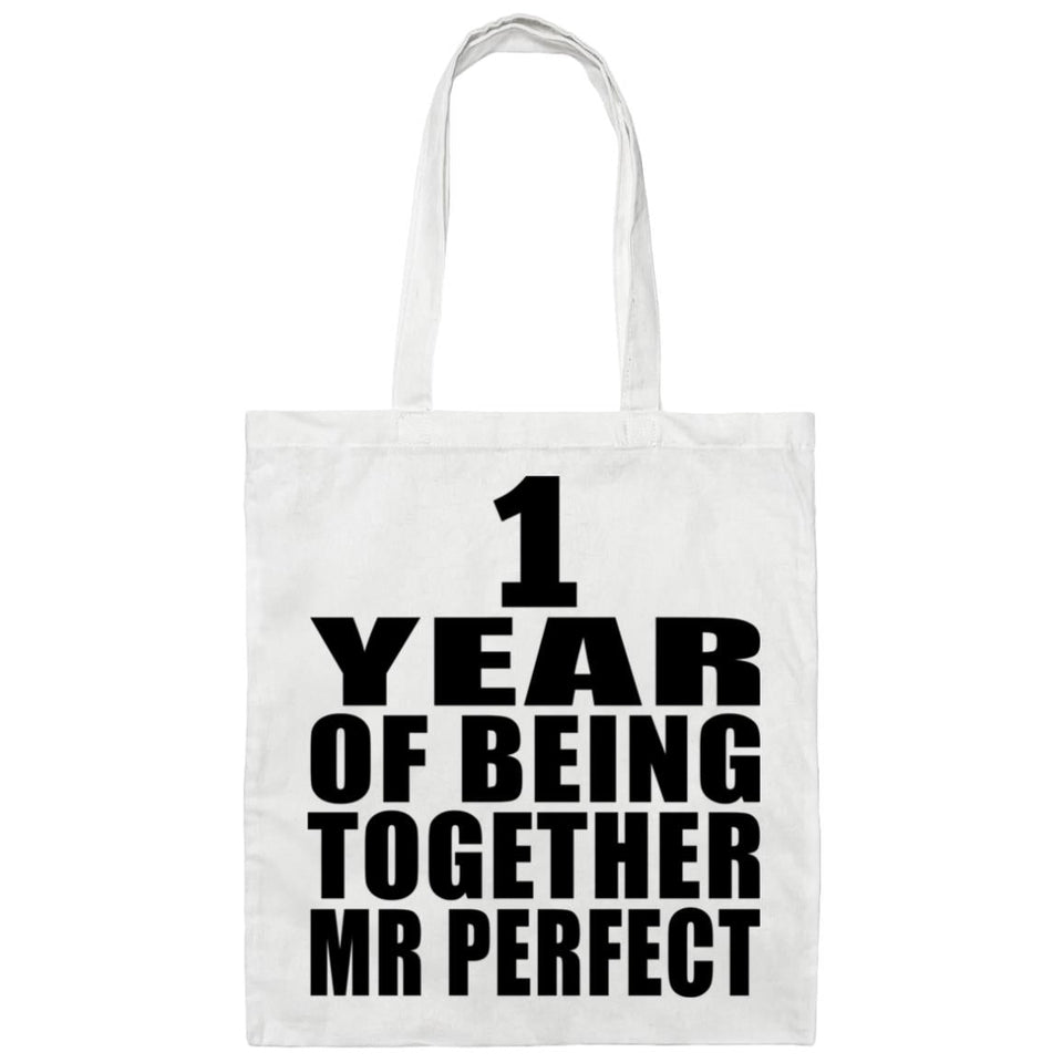 1st Anniversary 1 Year Of Being Mr Perfect - Tote Bag White