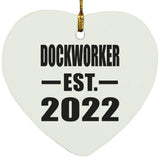 Dockworker Established EST. 2022 - Heart Ornament
