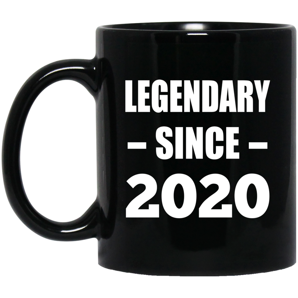 4th Birthday Legendary Since 2020 - 11oz Coffee Mug Black