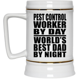 Pest Control Worker By Day World's Best Dad By Night - Beer Stein