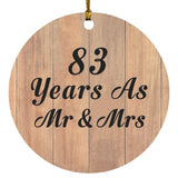83 Years As Mr & Mrs - Circle Ornament C