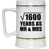 40th Anniversary Square Root of 1600 Years As Mr & Mrs - Beer Stein
