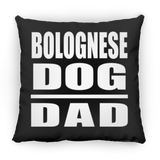 Bolognese Dog Dad - Throw Pillow Black