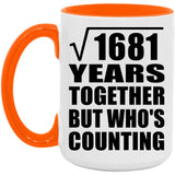 41st Anniversary Square Root of 1681 Years Who's Counting - 15oz Accent Mug Orange
